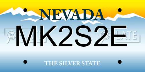 MK2S2E Nevada License Plate