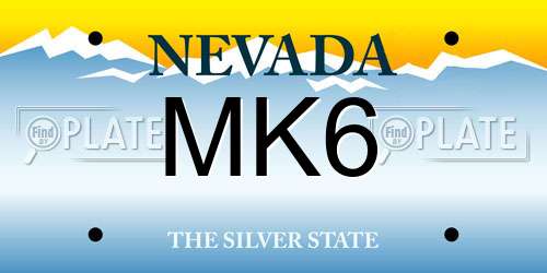MK6 Nevada License Plate