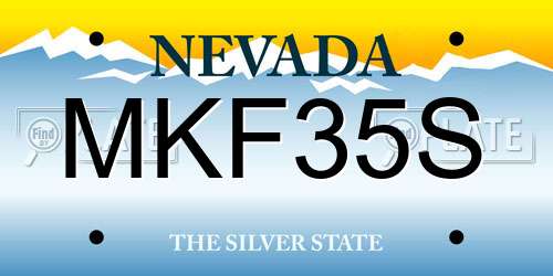 MKF35S Nevada License Plate