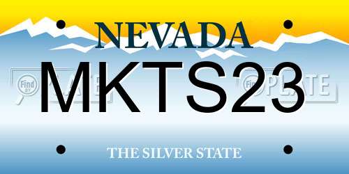 MKTS23 Nevada License Plate