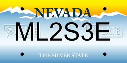 ML2S3E Nevada License Plate