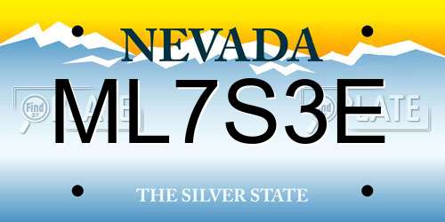 ML7S3E Nevada License Plate