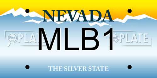 MLB1 Nevada License Plate
