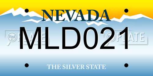 MLD021 Nevada License Plate