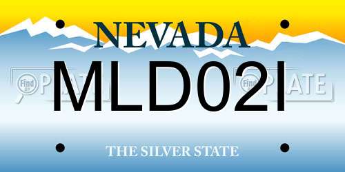 MLD02I Nevada License Plate