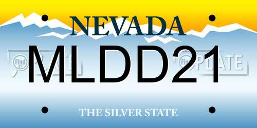 MLDD21 Nevada License Plate