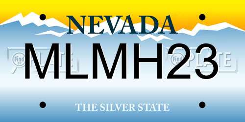 MLMH23 Nevada License Plate