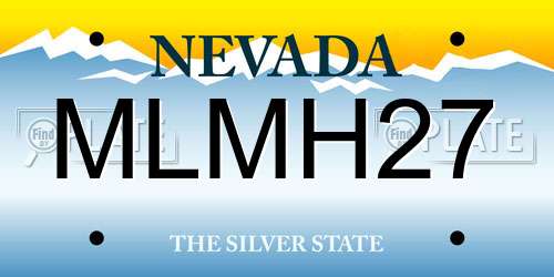 MLMH27 Nevada License Plate