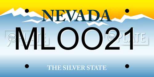MLOO21 Nevada License Plate