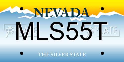 MLS55T Nevada License Plate