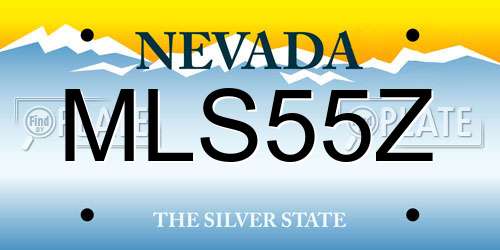 MLS55Z Nevada License Plate