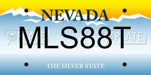 MLS88T Nevada License Plate