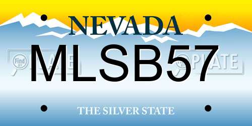 MLSB57 Nevada License Plate