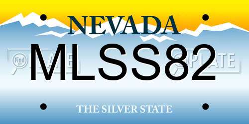 MLSS82 Nevada License Plate