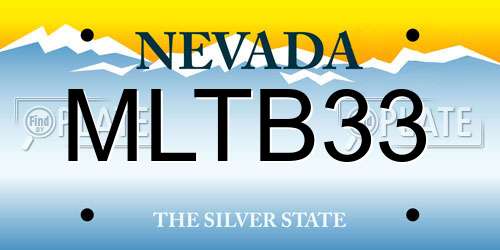 MLTB33 Nevada License Plate