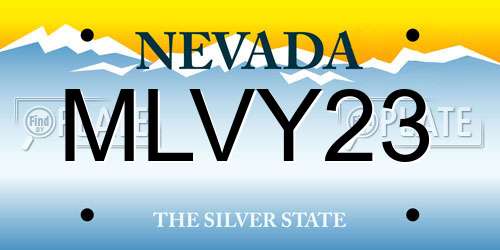 MLVY23 Nevada License Plate