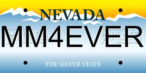 MM4EVER Nevada License Plate