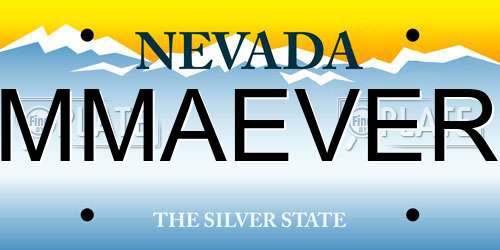 MMAEVER Nevada License Plate