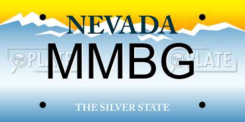 MMBG Nevada License Plate