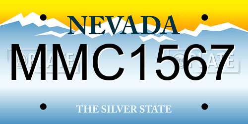 MMC1567 Nevada License Plate