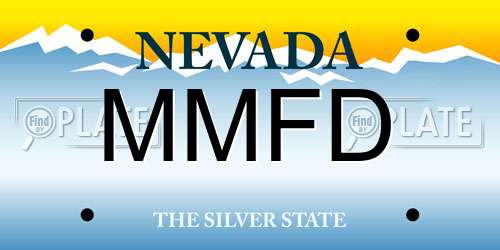 MMFD Nevada License Plate