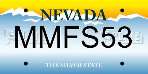MMFS53 Nevada License Plate