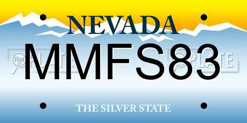 MMFS83 Nevada License Plate