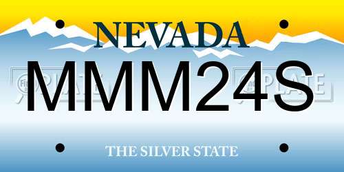 MMM24S Nevada License Plate
