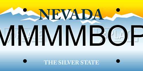 MMMMBOP Nevada License Plate