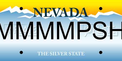 MMMMPSH Nevada License Plate