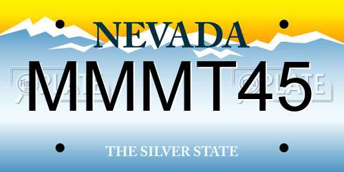 MMMT45 Nevada License Plate