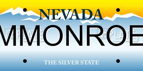 MMONROE Nevada License Plate