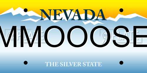 MMOOOSE Nevada License Plate