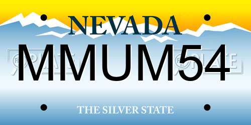 MMUM54 Nevada License Plate