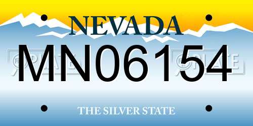 MN06154 Nevada License Plate