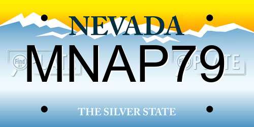 MNAP79 Nevada License Plate