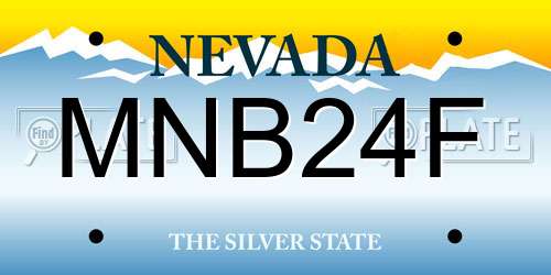 MNB24F Nevada License Plate