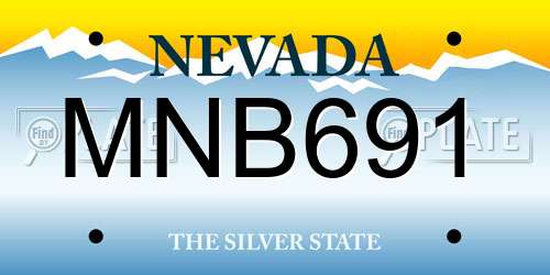 MNB691 Nevada License Plate
