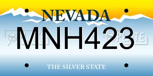 MNH423 Nevada License Plate