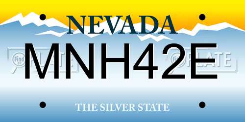 MNH42E Nevada License Plate