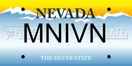 MNIVN Nevada License Plate