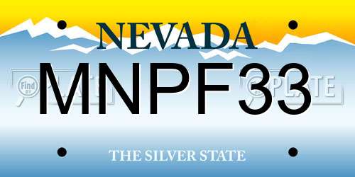 MNPF33 Nevada License Plate