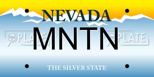 MNTN Nevada License Plate