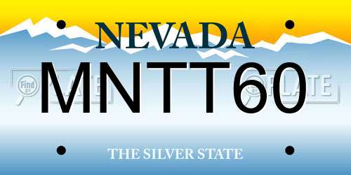 MNTT60 Nevada License Plate