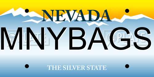 MNYBAGS Nevada License Plate