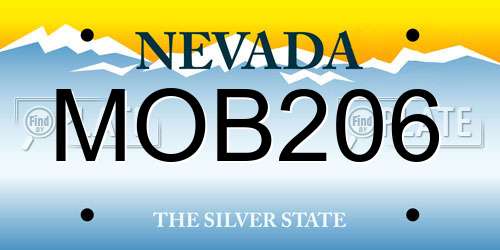 MOB206 Nevada License Plate