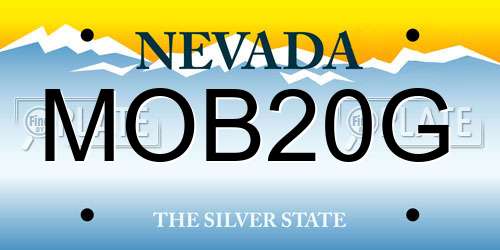 MOB20G Nevada License Plate