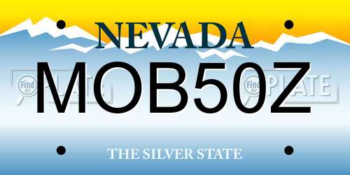 MOB50Z Nevada License Plate