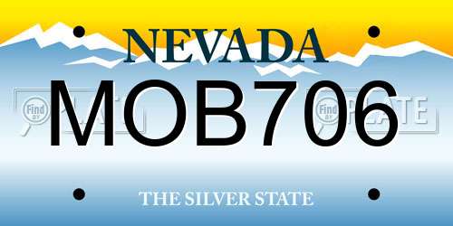 MOB706 Nevada License Plate