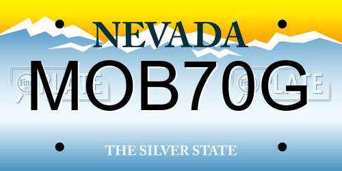 MOB70G Nevada License Plate